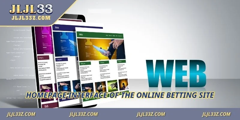 Homepage interface of the online betting site