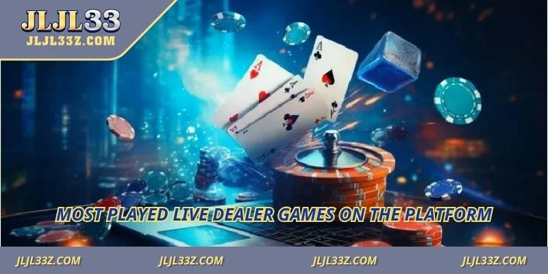Most played live dealer games on the platform
