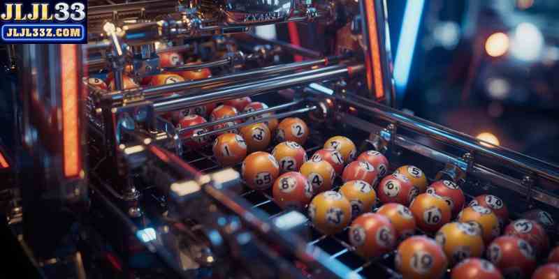 Live lottery draw process showing number selection and real-time draw